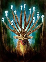 Princess Mononoke Deer God Digital Painting Signed Museum Quality Giclee Fine Art Print Studio Ghibli Art Studio Ghibli Movies Ghibli Art