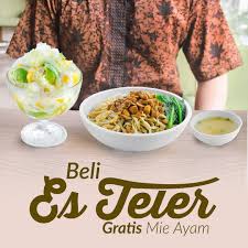 Avocado, coconut meat, cincau, jackfruit and other fruits are served with coconut milk, sweetened condensed milk, pandanus amaryllifolius leaf (normally in the form of cocopandan syrup), sugar, and a tiny amount of salt. Es Teler 77 Promo Haribatiknasional Dalam Rangka Facebook