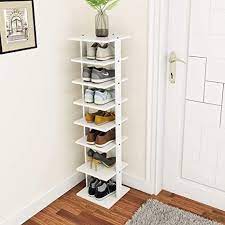 Another way to save space in your storage unit is to start by storing your large, heavy items in the back and towards the bottom. Amazon Com Tangkula 7 Tiers Vertical Shoe Rack Entryway Wooden Shoes Racks Modern Shoe Rack Organizer Space Saving Shoes Storage Stand Storage Shelf White Single Home Kitchen