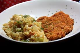 Escalope De Veau Facon Tex Mex Son Risotto Recettes De Cuisine Escalopes De Veau Escalope Milanaise