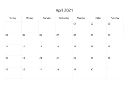 National peanut butter and jelly day. Printables Blank Calendar April 2021 Hp Official Site