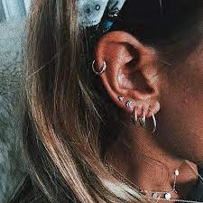 ear combo basic hoops moons dot shop online www lascosasdecoco es ear piercings cute piercings piercings