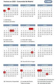 Calendario Laboral De La Comunidad De Madrid En 2020 Dia De La Constitucion Comunidad De Madrid Dia De La Hispanidad