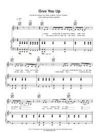 Dido Give You Up Piano Sheet Music Digital Print Sheet Music Digital Sheet Music Piano Sheet Music