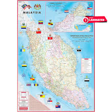 Negara ini juga merupakan tetangga dari indonesia. Map Of Malaysia The Large Peninsular 28 X 40 Shopee Malaysia