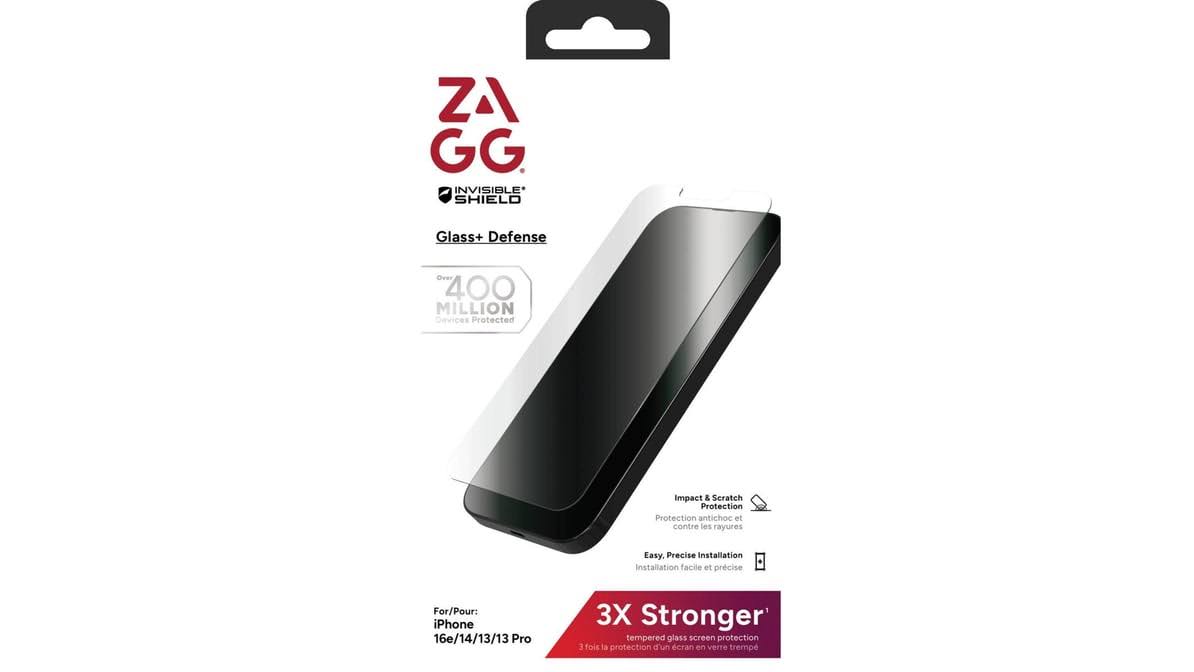 ZAGG Glass+ Defense Screen Protector for Apple iPhone 17e