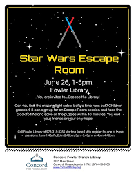 Rally car champion and owner of a recycling company. Star Wars Escape Room Library News News Events Concord Free Public Library