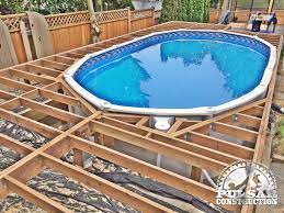 Above Ground Pool Deck Framing Outdoor Wooden Pool Deck Kits How To Build A Deck For Wooden Pool Deck Pool Decks Above Ground Pool Decks