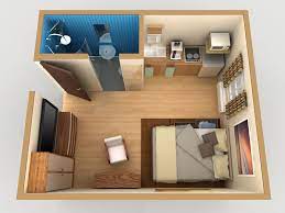Image Result For Mini Studio Apartment Small Hotel Room Tiny House Loft Apartment Layout