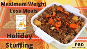 Form mixture into 1x 4 loaves on teflex sheets on a dehydrator tray. Starch Solution Staple Meals For Maximum Weight Loss Vegan Thanksgiving Stuffing Youtube