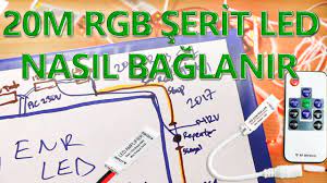 Daha küçük bir segmente ihtiyacımız olursa, bandın kesilmesi gerekir. 20m Rgb Serit Led Nasil Baglanir Detayli Anlatim Www Enrgrup Com Youtube