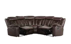 Soft fabric upholstery on a hardwood frame with delight your living room with this sectional. Upholstered 88 1 Inch Leather Recliner Sectional Sofa Brown Buy Online In Gibraltar At Gibraltar Desertcart Com Productid 111688122