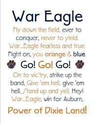 Auburn U Fight Song Subway Art Auburn Fight Song Auburn Tigers Football War Eagle Auburn
