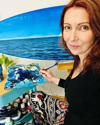 Commissioned surfboard painting in progress