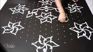 Maybe you would like to learn more about one of these? Simple Flower Kolam 15 To 8 Dots Youtube Free Hand Rangoli Design Big Rangoli Designs Simple Flowers