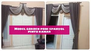Harga gorden polos blazzer blackout gordeng jedela tirai kamar/korden pintu. Model Gorden Terbaru Pintu Kamar Dan Pintu Depan Poni Spanyol Youtube