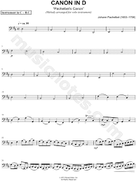 Print And Download Canon In D Sheet Music Composed By Johann Pachelbel Arranged For Bass Clef Instrument Or Cel Cello Music Viola Sheet Music Cello Sheet Music