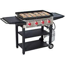 Camplux propane gas griddle, flat top gas grill and griddle combo, 22,000 btu outdoor griddle 2 burner with 20 lb connector, black windproof lid, perfect for camping cooking and backyard bbq. Camp Chef 600 4 Burner Flat Top Propane Gas Grill Ftg600 Bbqguys