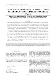 As one of the federal agencies under the mpic, the mpob was established in 1998 after the passage of the malaysian. Pdf Life Cycle Assessment Of Refined Palm Oil Production And Fractionation Part 4
