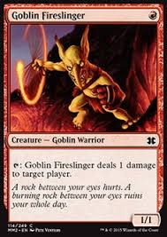The introduction of the onslaught block (and especially the scourge set) has given goblin decks some extremely high quality goblins and the lackey's ability to put them into play for free is simply too good for a first turn play. 17 Goblin Deck Ideas Goblin Magic The Gathering Magic The Gathering Cards