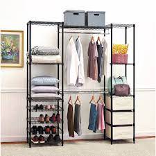 Keep your closet neat and organized with a closet organizer. Hss 18 Dx74 Wx82 H Modular Freestanding Closet Organizer Black Walmart Com Walmart Com