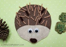 H For Hedgehog Craft With Printable Template Hedgehog Craft Fall Crafts For Kids Easy Fall Crafts