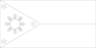 Use this printable to make your own flag. Flag Of Philippines Coloring Pages