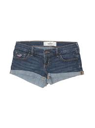 Details About Hollister Women Blue Denim Shorts 1