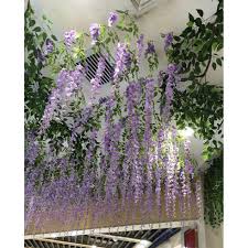 Silk hydrangea wholesale from china #60071. Wisteria Flowers Vine Silk Flower Wedding Garden Party Hanging Decor Peachy Home Decor Flowers