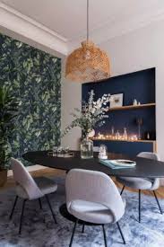 Canapés, fauteuils, tables, chaises, tables basses. 12 Idees Pour Associer Le Papier Peint Et La Peinture