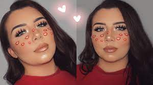 This makeup look is perfect for valentines day and if you're like me single af atleast your makeup will be cute af. Valentine S Day Heart Freckles Makeup Tutorial Huge Makeup Giveaway Closed Tempest Taylor Youtube