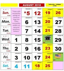 31 julai 2020 (jumaat) ii.cuti penggal: Kalendar Ogos 2017 Malaysia