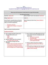 You will find tons of lesson plans for all types of subjects here. Peer Observation 2 Educational Assessment Lesson Plan