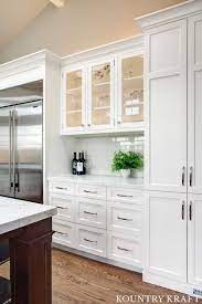 5 out of 5 stars. White Kitchen Cabinets With Glass Doors Was Crafted For A Kitchen In Lafayette Califor Glass Kitchen Cabinet Doors Tall Kitchen Cabinets Kitchen Cabinet Design