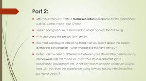 After an interview, you may experience many emotions. Assignment 1 Interview And Reflection Ppt Download