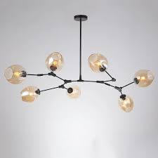 Industrial chandelier iron ceiling lamp living room light vintage lobby lighting. Creative 1 3 5 6 7 8 Heads Multiple Rod Wrought Iron Ceiling Light Retro Globe Glass Ceiling Lamp For Cafe Bar Home Decoration Ceiling Lights Aliexpress