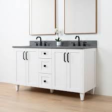 White Bathroom Vanity Double Sink