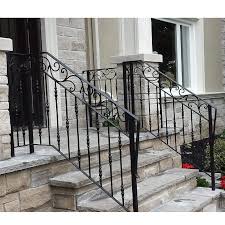 Wrought iron railings are durable and attractive. Factory Supply Outdoor Interior Design Wrought Iron Stair Railing Galvanized Steel Staircase Railing Decorative Handrail From China Tradewheel Com