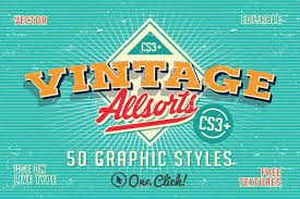 Introduction to graphic styles in adobe illustrator. Vintage Allsorts Graphic Styles Illustrator Graphic Styles Retro Graphic Design Graphic