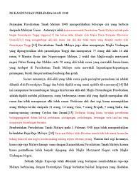 Perlembagaan malaysia yang mengandungi pelbagai peruntukan boleh dibuat pindaan. Isi Kandungan Perlembagaan 1948