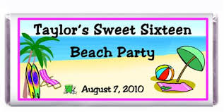 Sweet 16 birthday party ideas whether it is a sweet 16, or a sweet 70 soiree, if you need birthday invitations, are looking to hire a venue, caterers, flower. Sweet 16 Beach Candy Bar Personalized Sweet Sixteen Favors Ideas Supplies Gifts