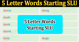 Some of the 5 letter words that start with a are abuzz, achoo, adoze, aeons, afrit, algae, ambry, amour, aorta, arvos, auger, azlon, azoth, askew, angst, almud, . 5 Letter Words Starting Slu May Get Updated List Here