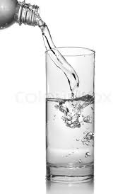 You must help the water to flow in the right direction. Water Pouring Into Glass From Bottle Stock Image Colourbox