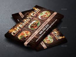 Wooden bamboo cutting board catering culinary chef business card. Chef Catering Business Card Template By Godserv2 Graphicriver