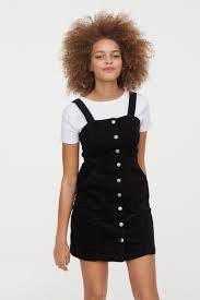Bib Overall Dress Black Corduroy Ladies H M Us 1 Overall Dress Edgy Outfits Fashion