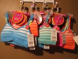 Details About Maidenform Girls Bra Size S M L Xl Striped Pink Green Orange Blue Padded 8 259bs