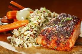 King S Fish House Cedar Plank Salmon My Fave But Substitute Mashed Potatoes For The Rice I Buy Their Salm Cedar Plank Salmon Recipes Slow Cooker Recipes