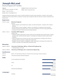 Electrical Engineering Resume Template For An Engineer Tips