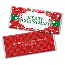 These candy bar wrappers make an easy gift for teachers, neighbors and friends plus they are a great stocking stuffer or party favor! Let It Snow Christmas Favors Personalized Candy Bar Wrapper Only