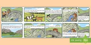 A b c d e f g. 3 Billy Goats Gruff Sequencing